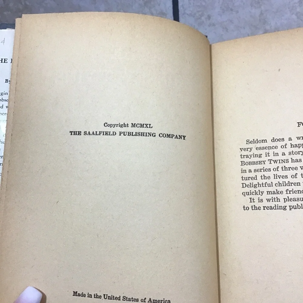 1940s‎ The Bobbsey Twins Hardcovers Lot Of 2 In The Country Laura Lee Hope
